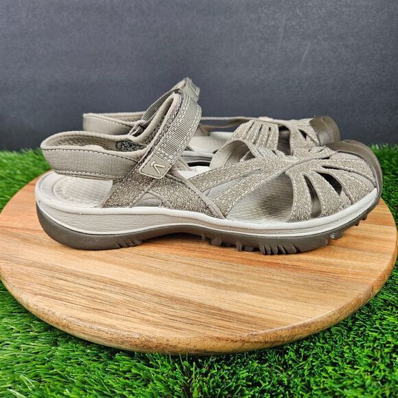 Keen Rose Adventure Slingback Sandals Womens US 9.5 Beige Comfort Hook & Loop - Picture 1 of 11